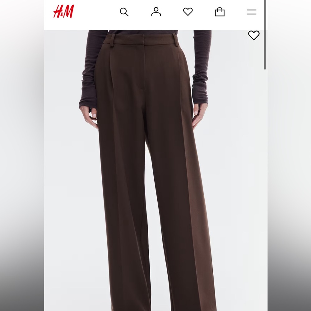 Ladies Size 8 Brown Dress Pants H&M worn once